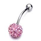 Pugster Round Pink Crystal October Birthstone Body Jewelry Fashion