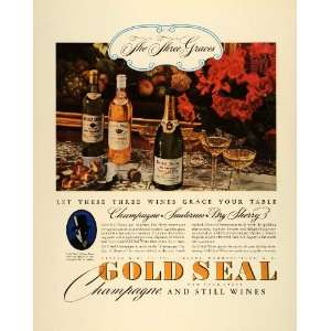 1942 Ad Gold Seal Champagne Sauternes Sherry Urbana Wine Alcohol Three 