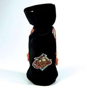 Pack of 3 MLB Baltimore Orioles Velvet Wine Drawstring Bags 14 