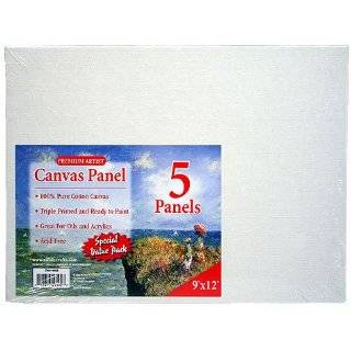 Pre primed Canvas Panels ~9x12 Boards ~Pack of 5 Boards