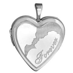  Sterling Silver Heart Forever Couple Locket Jewelry