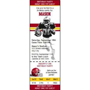 USC Trojans Colored Football Ticket Invitation  Sports 