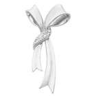 Gems is Me 14K Yellow Gold Diamond Bow Pendant   0.08 Ct.