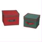 household essentials 2 pack holiday boxes red with green green