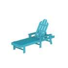    Friendly Sea Breeze Outdoor Patio Chaise Lounge Chair   Aqua Blue