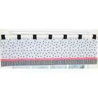 Geenny One Window Valance   Flower and Dot Black / White
