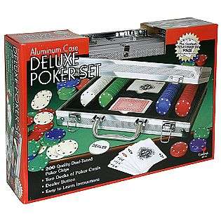 Deluxe Poker Set, Aluminum Case, 1 set  Cardinal Toys & Games Games 