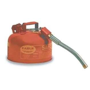 Eagle U2 26 S Type II Gas Safety Can 2 Gallon Metal Red With Flex 