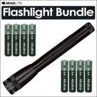MAGLITE SP2301H 3 AA Cell Mini LED Flashlight with Holster, Black