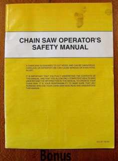HUSQVARNA 45/49 Chain Saw Operators Manual + Bonus  
