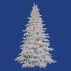   Pre Lit Flocked White Spruce Artificial Christmas Tree   Clear Lights