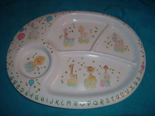 VINTAGE PRECIOUS MOMENTS BABY PLATE 1987 CIRCUS THEME  