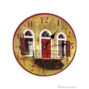  12 French Quarter New Orleans Kitchen Wall Clock