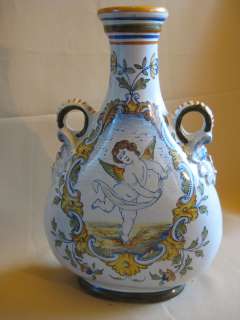 Vintage Italy Italian Vase / Bottle Marked Deruta  