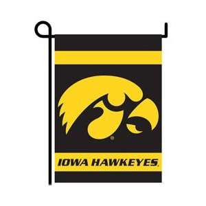    NCAA Iowa Hawkeyes 2 Sided Garden Flag w/pole 