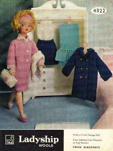 Knitting Pattern 12 inch Sindy Fashion Doll Vintage  