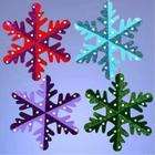 DDI 6 Festive Glitter Snowflake Ornaments(Pack of 36)
