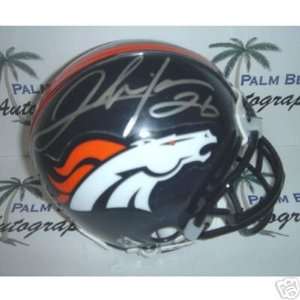    Clinton Portis signed Denver Broncos Mini Helmet
