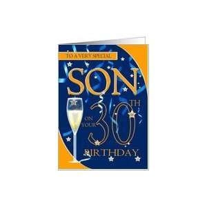  30th Birthday Son   Champagne Glass Card Toys & Games
