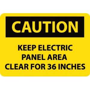 C533AB   Caution, Keep Electric Panel Area Clear For 36, 10 X 14 
