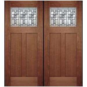 Exterior Door Craftsman Tianna Two Panel One Lite Pair (Single also 