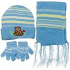 e4Hats Infant Knit Beanie Glove and Scarf Set   Light Blue