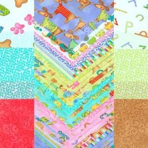   Oh My Dog Dog 5 Charm Pack Fabric By The Each Arts, Crafts & Sewing
