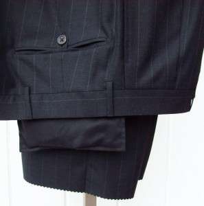 Ralph Lauren mens suit gray striped wool cashmere Polo II 40 regular 