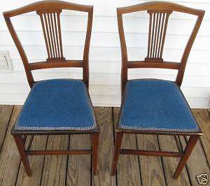 Antique Genuine Horse Hair Upholstery Mahogany Chairs  