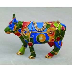   Cow Parade Cowposition of Color Jeweled Box Bejeweled