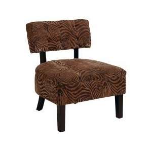   Ave Six   Curves Button Animal Print Visitors Chair