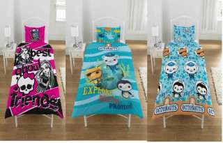 LATEST DESIGNS IN NOVELTY CHILDRENS CHARACTER DUVET SETS SINGLE BED 