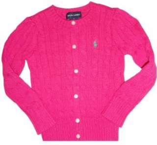  Girls Ralph Lauren Polo Button Up Sweater Pink Clothing