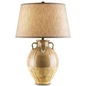   Company 6404 Pithos 1 Light Table Lamp with Oatmeal Linen Shades 6404