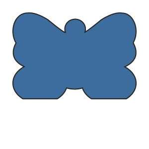  BLUE BUTTERFLY SHAPE BOOK Toys & Games