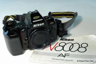 Nikon N8008 camera body F 801 only w/ MF 20 data back  