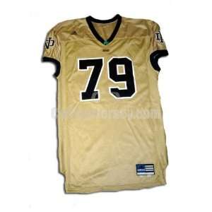  Gold No. 79 Game Used Notre Dame Adidas Football Jersey 
