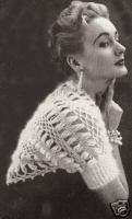 Vintage Crochet SHRUG Wrap Sweater Bolero Pattern  