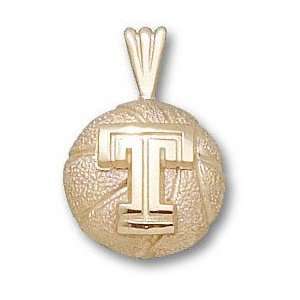  Temple Owls 10K Gold T Basketball Pendant Sports 