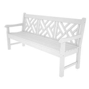  Poly Wood Rockford 72 Inch Chippendale Bench Patio, Lawn 