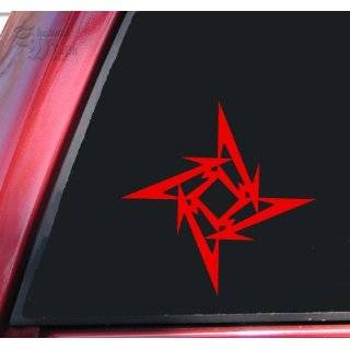 Metallica Ninja Star Vinyl Decal Sticker   Red