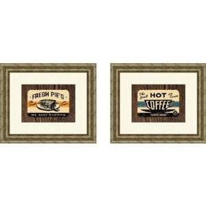 Vintage Hot Coffee Framed Art (Set of 2)