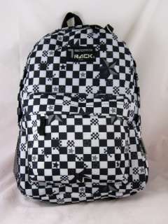 Black Backpack Checkered School Pack Bag 205PP  
