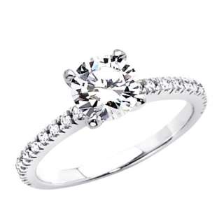   Round Solitaire CZ Cubic Zirconia Wedding Engagement Ring Band  