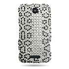 Bling Diamond Hard Cover Case For Cricket ZTE Score X500 Phone Silver 