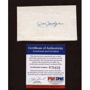  Joe Judge Autographed Paper Cut PSA/DNA   MLB Stationary 