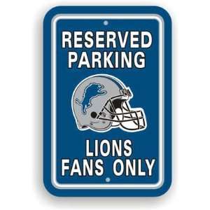 Detroit Lions NFL Reserved Parking Sign 