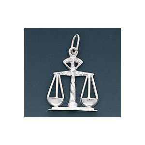  Sterling Silver Scales Of Justice Charm Jewelry