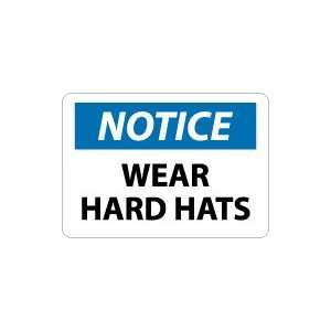  OSHA NOTICE Wear Hard Hats Safety Sign
