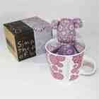 blancho bedding sync flower pink stuffed bear mug 3 3
